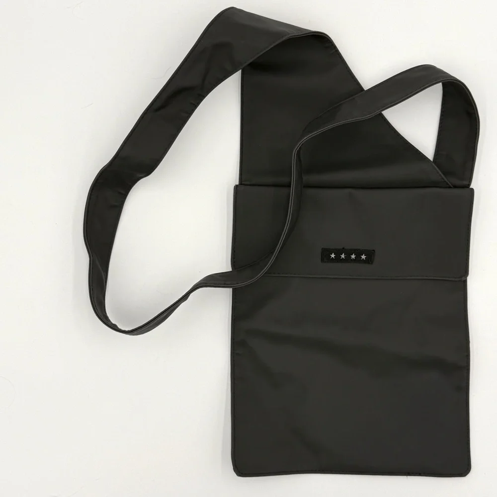 Black Vertical Technical Crossbody Bag